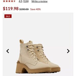 NEW IN BOX Sorel Hi-Line Heel Lace-Up Leather Boots 8.5